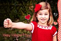 A lolly pop was "put" into her hand as a valentine!